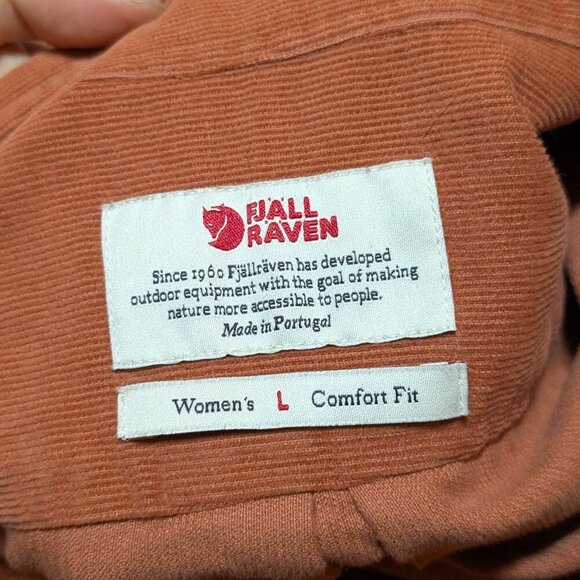 Fjallraven Cord Shirt Burnt Orange Ovik Comfort Fit Long Sleeve Large - Picture 6 of 11